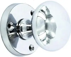 Chrome Mortice Knobs Round (Pair) - 60mm - Securit