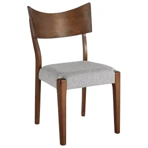 Set of 2 Dining Chairs EDEN Rubberwood Light Grey