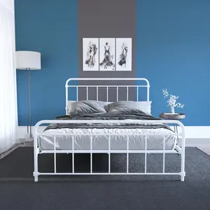 Aanya Bed Frame White / Kingsize (5')