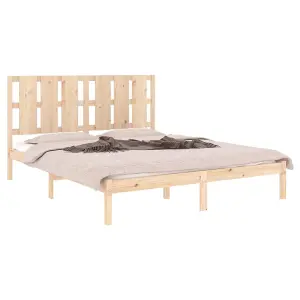 Berkfield Bed Frame Solid Wood 150x200 cm 5FT King Size