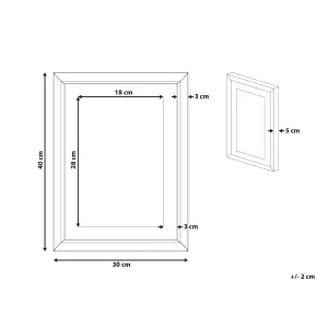 Framed Wall Print BAMAKO Rectangular 30 x 40 cm Urban Grey