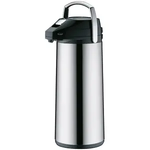 vacuum jug insulated beverage dispenser, jug, pump jug, polished stainless steel, 3 litres, 987000300