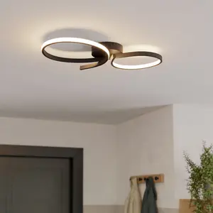 EGLO Serpins Black Aluminium & Steel Modern Ceiling Light