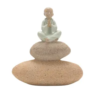 Juliana Green and Stone Buddha on Pebbles