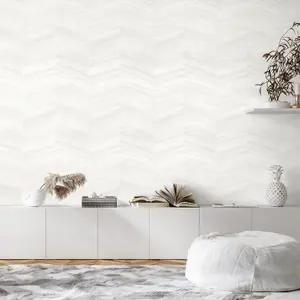 Galerie Salt Vetro Himalayan Salt Glass Beads Chevron Design Wallpaper Roll