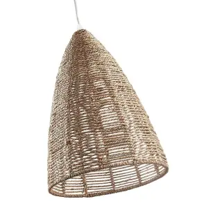 Wicker Rattan Basket Pendant Light - Large