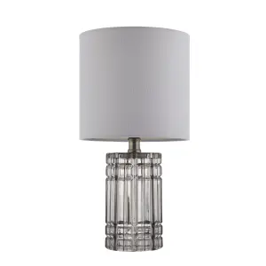 Nixie Glass Square Smoked grey Table lamp