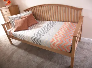 GFW Madrid Wooden Day Bed Single Oak