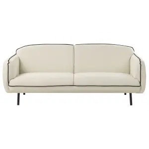 3 Seater Fabric Sofa Light Beige TONSBERG