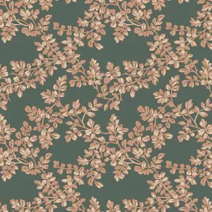 Laura Ashley Burnham Fern Trail Smooth Wallpaper Sample