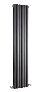 Vertical Double Panel Radiator - 1800mm x 383mm - 3713 BTU - Anthracite