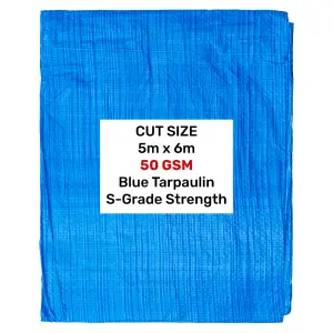 Waterproof tarpaulin for builders,camping,ground sheet,cover up sheeting MASSIVE 5mx6m