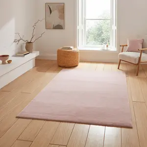 Rose Blush 13mm Thick Super-Soft Stain-Resistant Rug for Bedroom, & Dining Room, Easy to Clean Modern Rug-160cm X 230cm