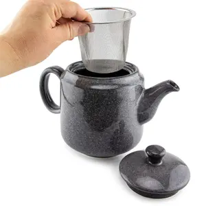 Scandi Home Frederiksberg Ceramic Teapot with Stainless Steel Infuser  1L