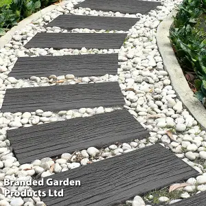 Rubber Railway Road Stepping Grey Stone effect Steps Eco Friendly Recycled Tyre Rubber Sleepers (1)