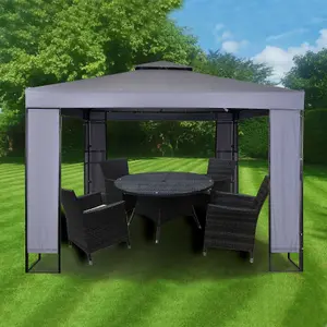 MCC Direct Maximus 3x3 Heavy Duty  Grey Garden Gazebo