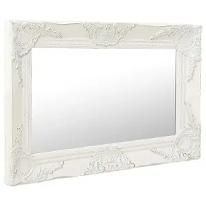 Berkfield Wall Mirror Baroque Style 60x40 cm White