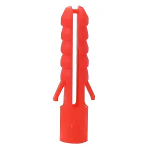 Maxifix 100pc 6mm Red Plastic Wall Plugs