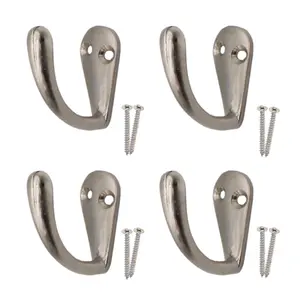 EAI - Single Robe Hook - Satin Nickel - Pack of 4