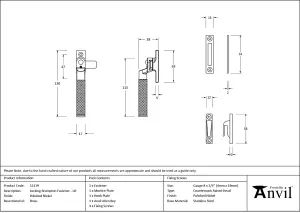 From The Anvil Polished Nickel Locking Brompton Fastener - LH