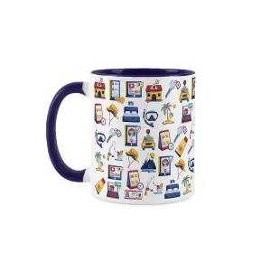 Travel Agent Mug - Humorous Holiday Sales & Arranger Themed Novelty Gifts - Tea/Coffee Hot Drinks Navy Blue Ceramic Cup Present