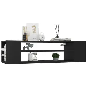 Berkfield Hanging TV Cabinet Black 100x30x26.5 cm Engineered Wood