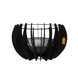 Outdoor Solis Fire Pit in Matt Black H30CM W50CM