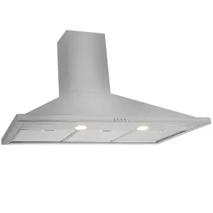 Leisure H92PX Stainless steel Chimney Cooker hood, (W)90cm