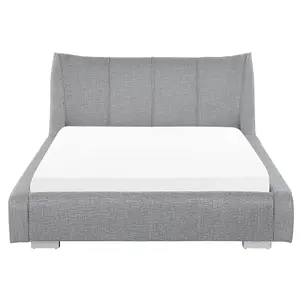 Fabric EU Double Bed Grey NANTES