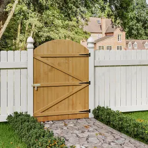 Semi Braced Arch Top Strong Wooden Garden Gate with Latch H 150 cm x W 105 cm