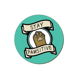 Grindstore Stay Pawsitive Coaster Green (One Size)