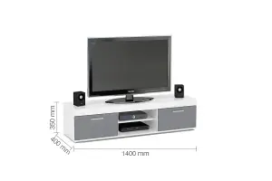 Birlea Edgeware TV Unit White & Grey