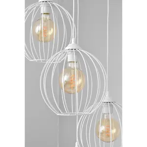 Luminosa Mercure Cluster Pendant Ceiling Light White 40cm