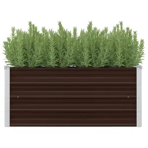 Berkfield Garden Raised Bed Brown 100x40x45 cm Galvanised Steel