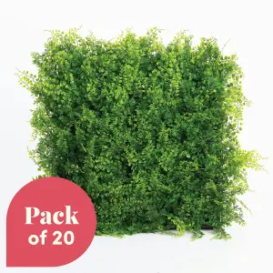 Blooming Artificial - 50cm / 1.75ft Green Faux Fern Foliage Mat Multi-Pack