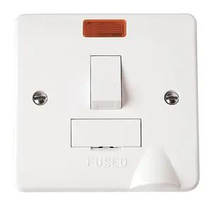 Click Scolmore Mode Fused Spur Unit With Neon 13A 2 Gang White - CMA052