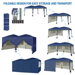 MCC Direct 3x6 Pop Up Gazebo With Removable Sides Blue