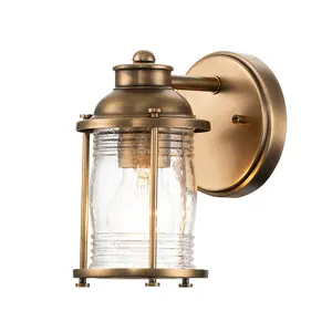 Luminosa Kichler Ashland Bay Wall Lamp Natural Brass, IP44