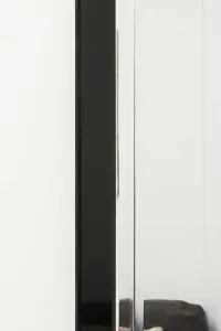 MirrorOutlet Aston Black All Glass Wall Mirror 120 x 40 CM