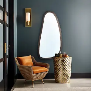 Inayat Asymmetrical Mirror - Mango Wood - L120 x W50 x H5 cm - Brown