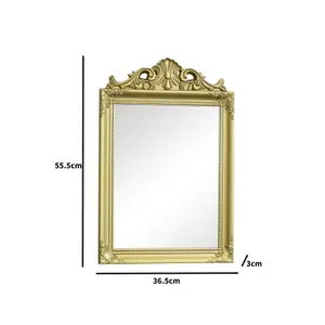 Melody Maison Vintage Gold Wall Mirror 36cm x 55cm