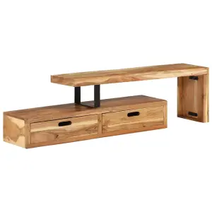 Berkfield TV Stand Solid Wood Acacia