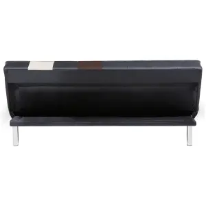 Sofa Bed OLSKER Black Faux Leather