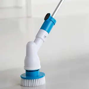 Power Spin Scrubber - 275RPM Cordless Lightweight Electric Bathroom Kitchen Cleaning Brush with 3 Heads & Extension Pole