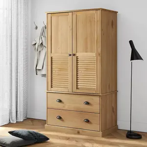 Wardrobe VIGO 90x55x176 cm Solid Wood Pine