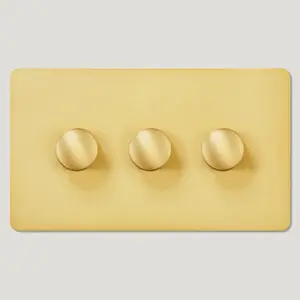 KEPLER 3G Knurled Dimmer Switch - Brass