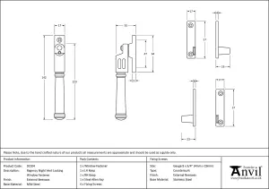 From The Anvil External Beeswax Locking Night-Vent Regency Fastener