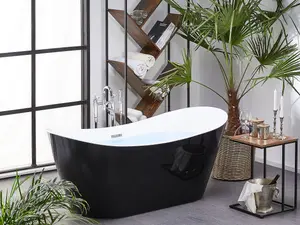 Freestanding Bath 1500 x 750 mm Black ANTIGUA