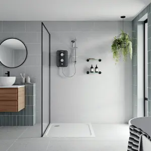 Gainsborough Slim Duo Piano Black Electric Shower, 8.5W