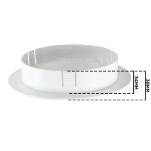 150mm round White Air Vent Grille/Duct Covers with Fly Screen/Anti-Insect Mesh,push fit